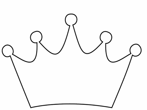 Gold princess crown outline